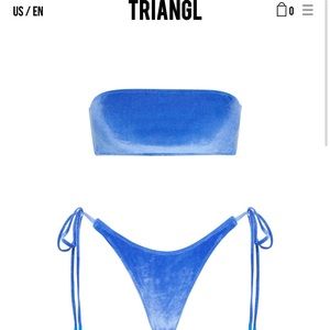 Triangl bikini. Never worn. Top is size small and bottom is size medium